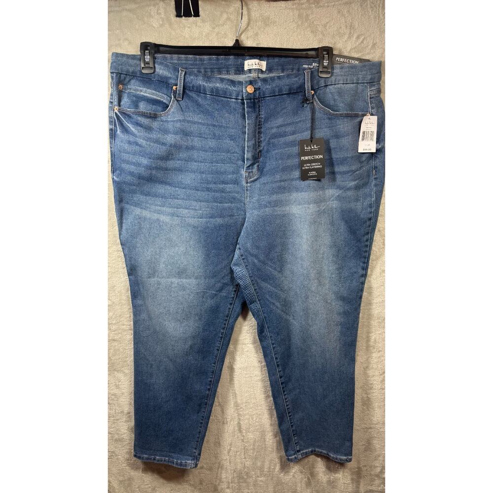 Nicole Miller NEW Jeans Womens 24 Blue Soho High Rise Ankle Skinny Denim Stretch